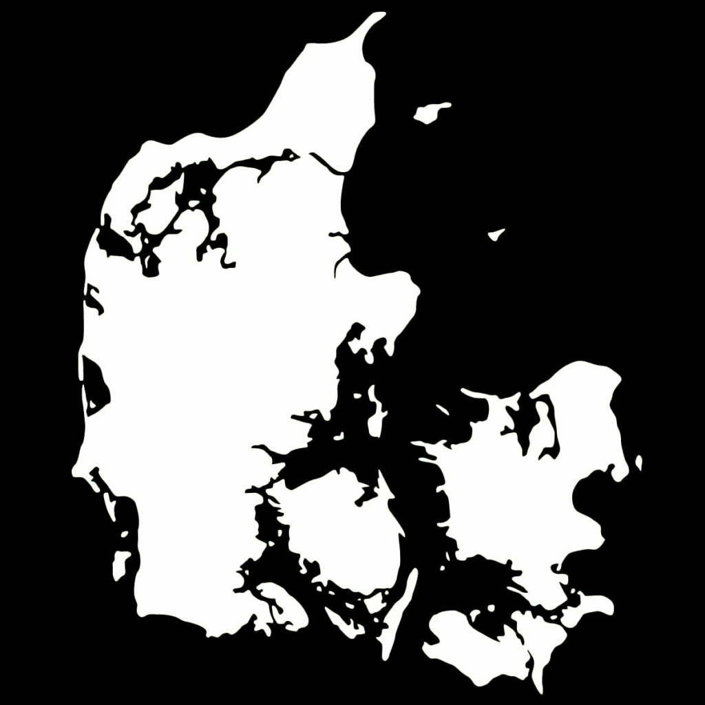 Et kort over Danmark